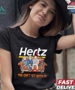 Hertz club you can’t sit with us Voorhees Myers Pennywise and Krueger Halloween shirt