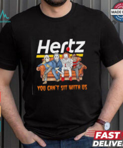 Hertz club you can’t sit with us Voorhees Myers Pennywise and Krueger Halloween shirt