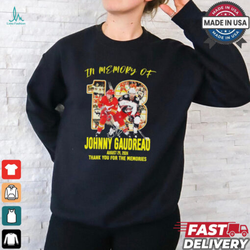 Hockey In Memory Of Johnny Gaudreau August 29, 2024 Thank You For The Memories Signature Shirt