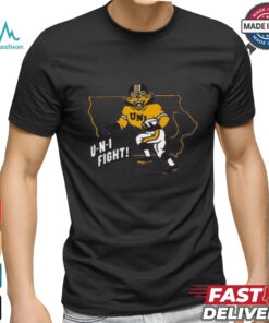 Homefield Northern Iowa Panthers PURPLE Sleeping Panther Short Sleeve Fashion T Shirt