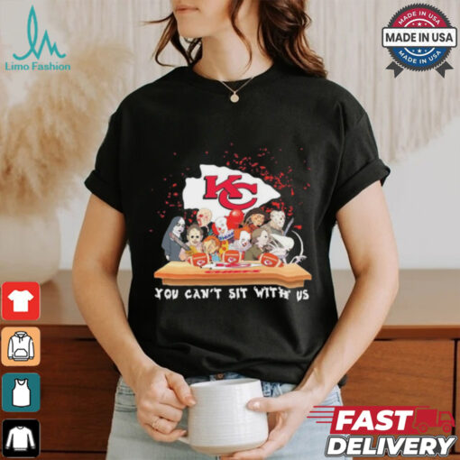 Horror Characters Movie Team You Can’t Sit With Us Kansas City Chiefs Halloween Shirt