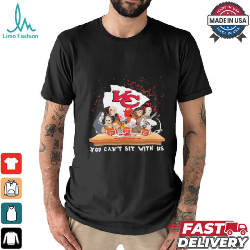 Horror Characters Movie Team You Can’t Sit With Us Kansas City Chiefs Halloween Shirt
