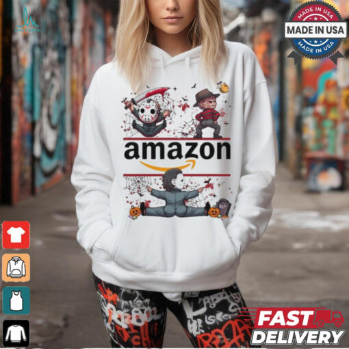 Horror Movie Characters Amazon Halloween 2024 shirt