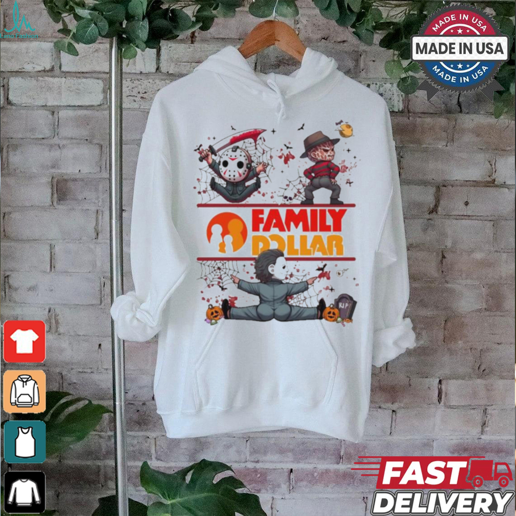Horror Movie Characters Family Dollar Halloween 2024 shirt Horror Movie Characters Family Dollar Halloween 2024 shirt