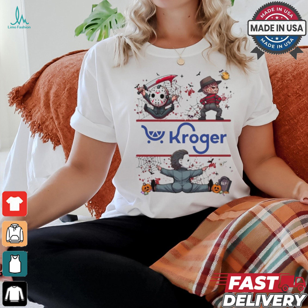 Horror Movie Characters Kroger Halloween 2024 shirt Horror Movie Characters Kroger Halloween 2024 shirt