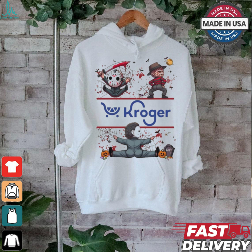 Horror Movie Characters Kroger Halloween 2024 shirt Horror Movie Characters Kroger Halloween 2024 shirt