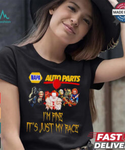 Horror movies Napa Auto Parts I’m fine it’s just my face Halloween shirt, hoodie, sweater, long sleeve and tank top Horror movies Napa Auto Parts I’m fine it’s just my face Halloween shirt
