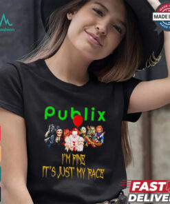 Horror movies Publix I’m fine it’s just my face Halloween shirt
