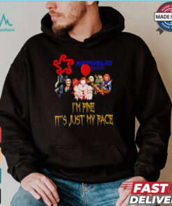 Horror movies Republic Services I’m fine it’s just my face Halloween shirt, hoodie, sweater, long sleeve and tank top Horror movies Republic Services I’m fine it’s just my face Halloween shirt