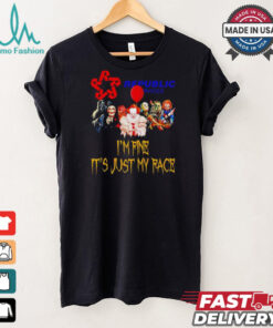 Horror movies Republic Services I’m fine it’s just my face Halloween shirt, hoodie, sweater, long sleeve and tank top Horror movies Republic Services I’m fine it’s just my face Halloween shirt