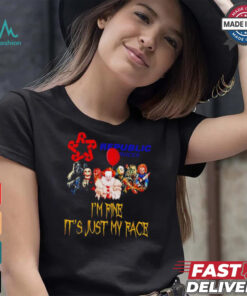 Horror movies Republic Services I’m fine it’s just my face Halloween shirt, hoodie, sweater, long sleeve and tank top Horror movies Republic Services I’m fine it’s just my face Halloween shirt