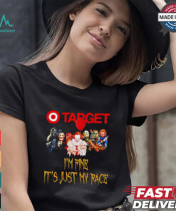 Horror movies Target I’m fine it’s just my face Halloween shirt, hoodie, sweater, long sleeve and tank top Horror movies Target I’m fine it’s just my face Halloween shirt