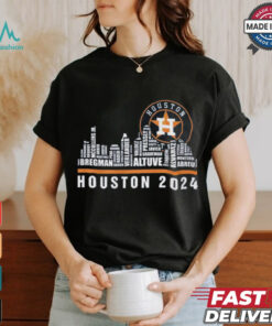 Houston 2024 Baseball Team Player Name City Skyline T Shirt Houston 2024 Baseball Team Player Name City Skyline T Shirt