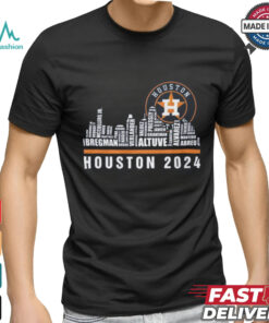 Houston 2024 Baseball Team Player Name City Skyline T Shirt