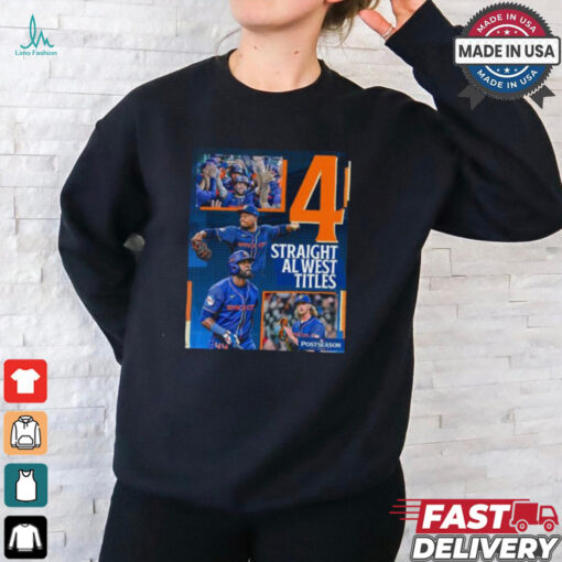 Houston Astros 4 Straight AL West Division Champions Shirt