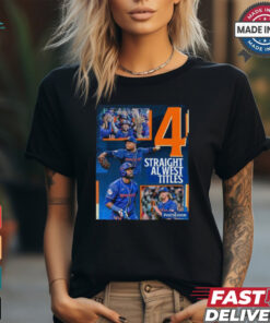 Houston Astros 4 Straight AL West Division Champions Shirt