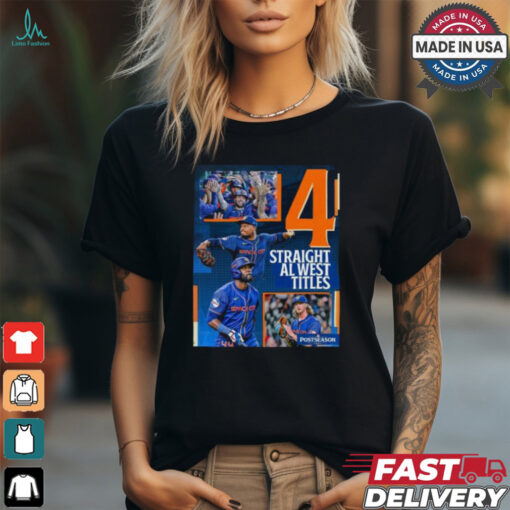 Houston Astros 4 Straight AL West Division Champions Shirt