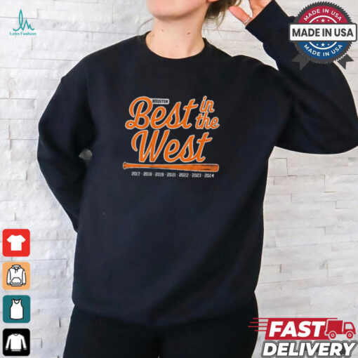 Houston Astros Baseball Best in the West 2017 2024 t shirt