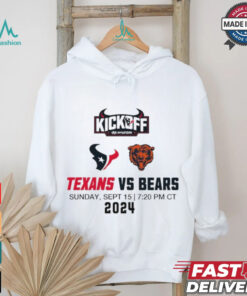 Houston Texans vs. Chicago Bears Sunday Sept 15 2024 NFL Kickoff game matchup shirt Houston Texans vs. Chicago Bears Sunday Sept 15 2024 NFL Kickoff game matchup shirt