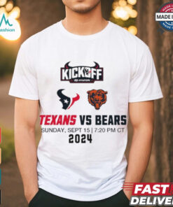 Houston Texans vs. Chicago Bears Sunday Sept 15 2024 NFL Kickoff game matchup shirt, hoodie, sweater, long sleeve and tank top Houston Texans vs. Chicago Bears Sunday Sept 15 2024 NFL Kickoff game matchup shirt
