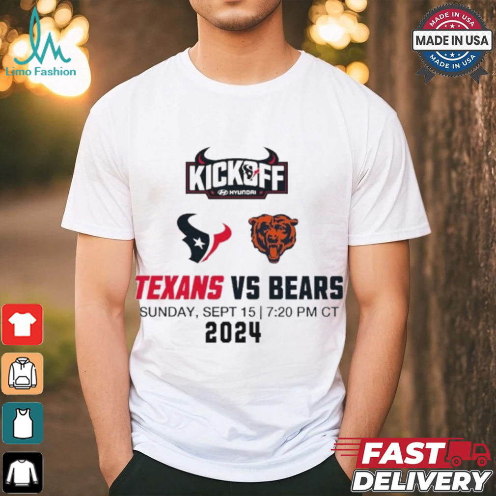Houston Texans vs. Chicago Bears Sunday Sept 15 2024 NFL Kickoff game matchup shirt Houston Texans vs. Chicago Bears Sunday Sept 15 2024 NFL Kickoff game matchup shirt