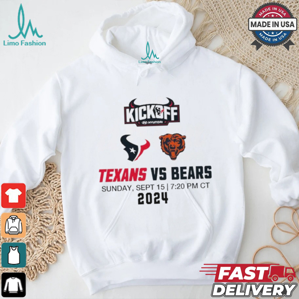 Houston Texans vs. Chicago Bears Sunday Sept 15 2024 NFL Kickoff game matchup shirt Houston Texans vs. Chicago Bears Sunday Sept 15 2024 NFL Kickoff game matchup shirt