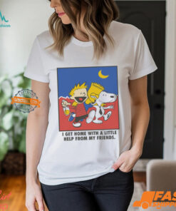 I Get Home With A Little Help From My Friends Cartoon Painting t shirt
