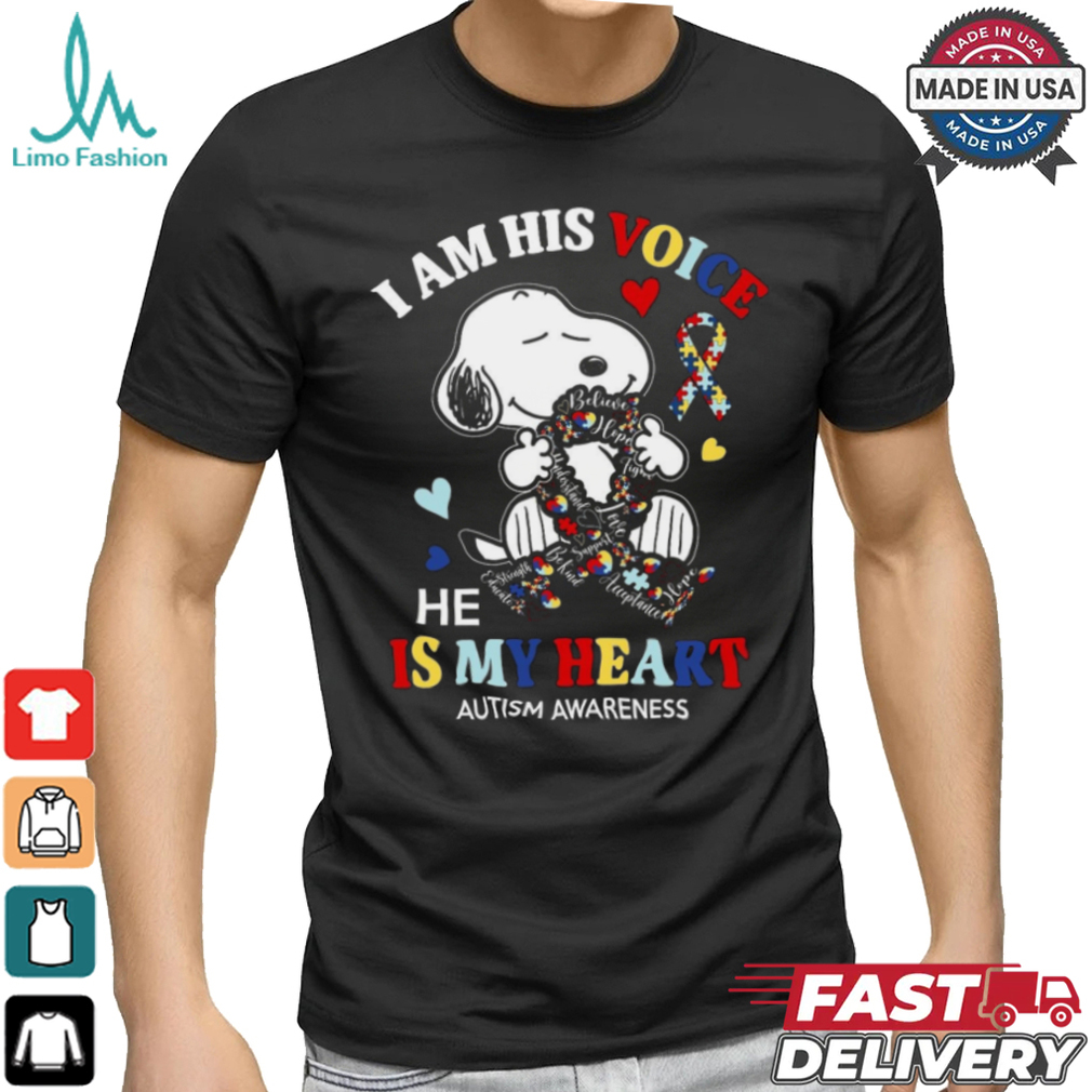 I am his voice he is my heart austim awareness shirt I am his voice he is my heart austim awareness shirt