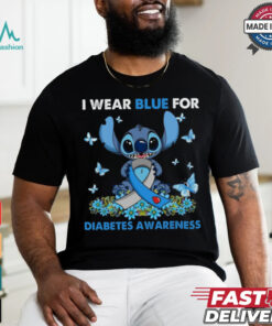 I wear blue for diabetes awareness shirt