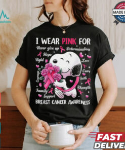 I wear pink for breast cancer a wareness shirt