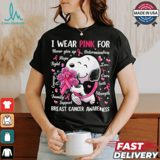 I wear pink for breast cancer a wareness shirt