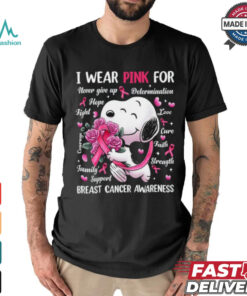 I wear pink for breast cancer a wareness shirt