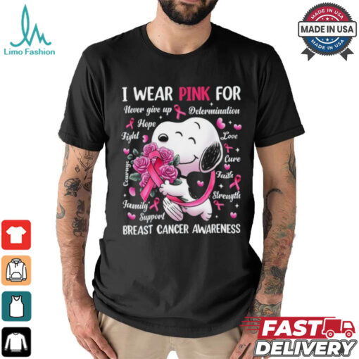 I wear pink for breast cancer a wareness shirt
