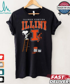 Illinois Fighting Illini Snoopy Painting Shirt