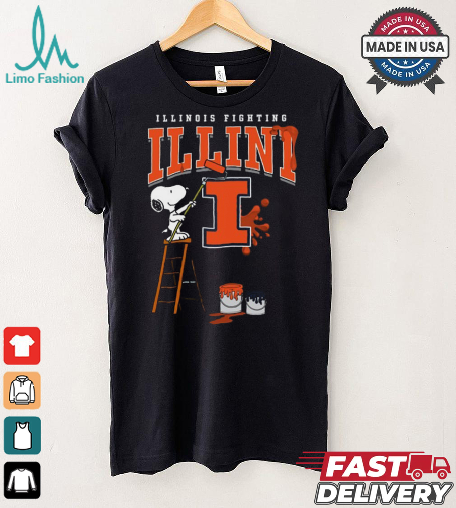 Illinois Fighting Illini Snoopy Painting Shirt Illinois Fighting Illini Snoopy Painting Shirt