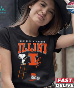 Illinois Fighting Illini Snoopy Painting Shirt