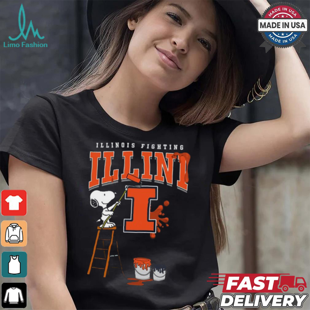 Illinois Fighting Illini Snoopy Painting Shirt Illinois Fighting Illini Snoopy Painting Shirt