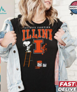 Illinois Fighting Illini Snoopy Painting Shirt