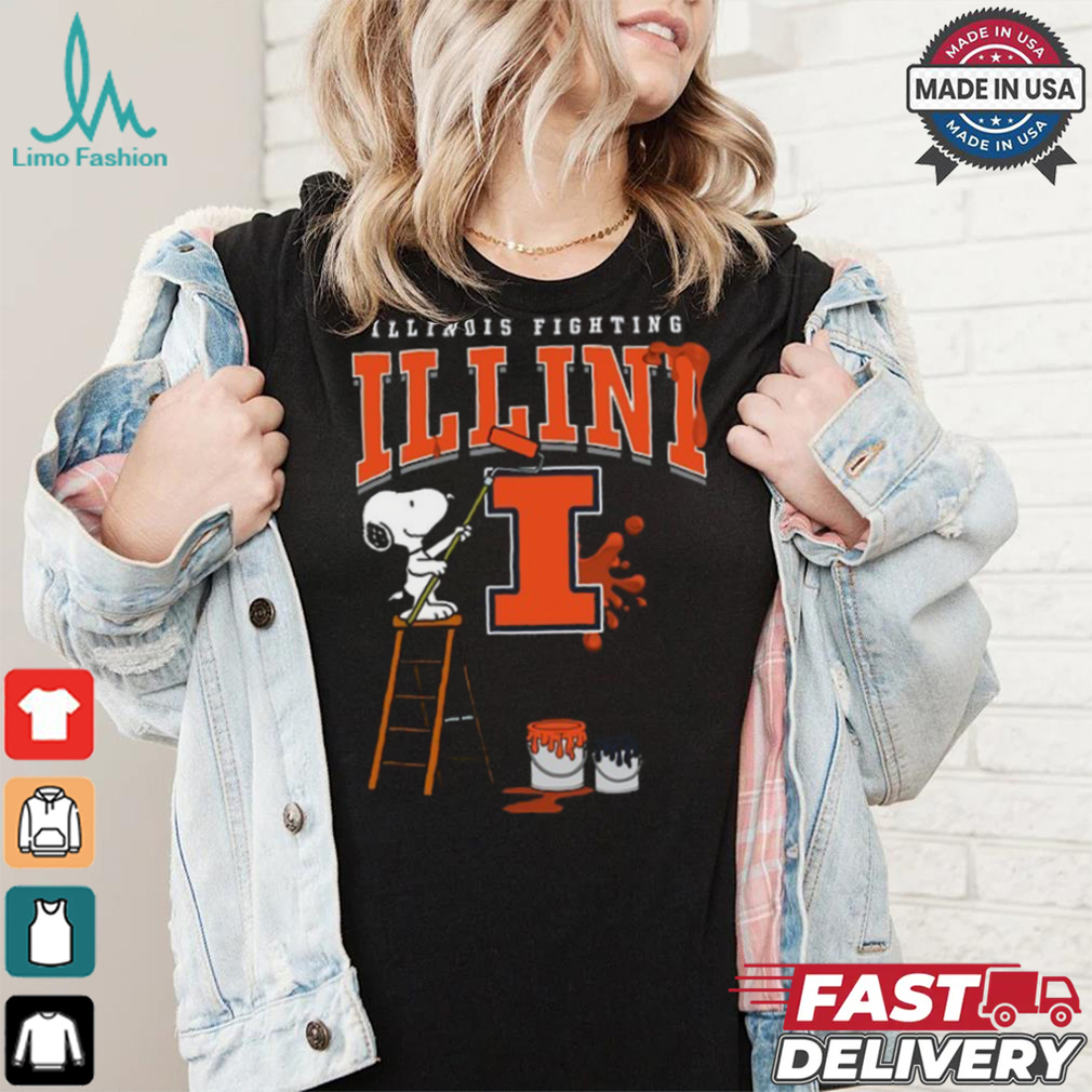 Illinois Fighting Illini Snoopy Painting Shirt Illinois Fighting Illini Snoopy Painting Shirt