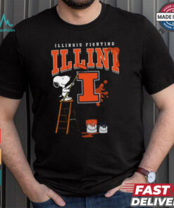 Illinois Fighting Illini Snoopy Painting Shirt