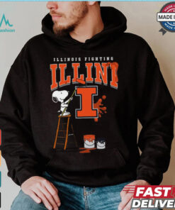 Illinois Fighting Illini Snoopy Painting Shirt