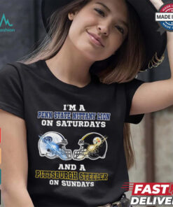 I’m A Penn State Nittany Lions On Saturdays And A Pittsburgh Steelers On Sundays Helmet Shirt, hoodie, sweater, long sleeve and tank top I’m A Penn State Nittany Lions On Saturdays And A Pittsburgh Steelers On Sundays Helmet Shirt