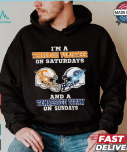I’m A Tennessee Volunteer On Saturdays And A Tennessee Titans On Sundays Helmet Shirt