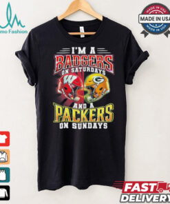 I’m A Wisconsin Badgers On Saturdays And A Green Bay Packers On Sundays Shirt