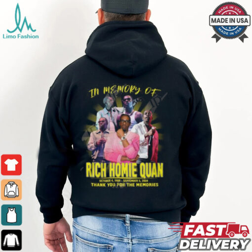 In Memory Of Rich Homie Quan 1989 2024 Thank You For The Memories T Shirt