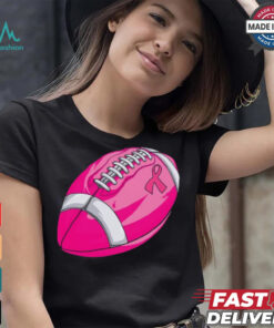 In October We Wear Pink Football Breast Cancer Awareness Tie Dye T Shirt