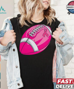 In October We Wear Pink Football Breast Cancer Awareness Tie Dye T Shirt