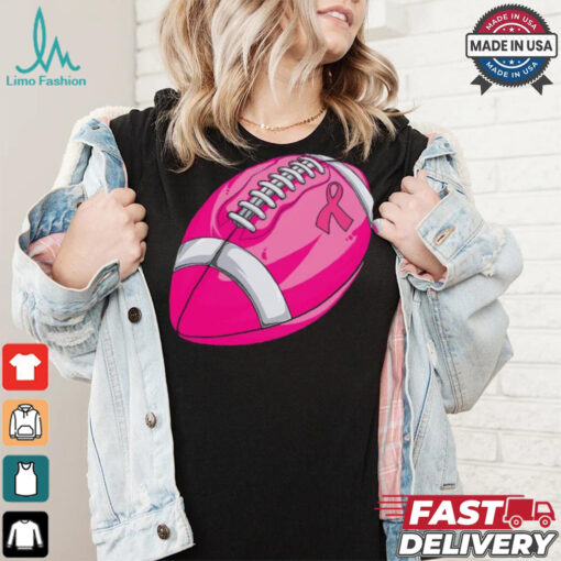 In October We Wear Pink Football Breast Cancer Awareness Tie Dye T Shirt