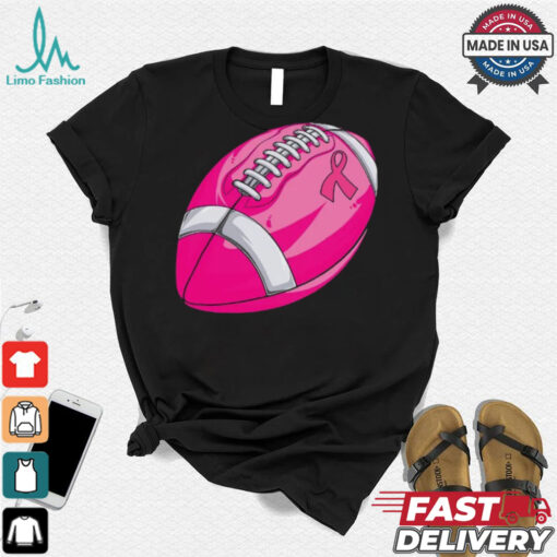 In October We Wear Pink Football Breast Cancer Awareness Tie Dye T Shirt