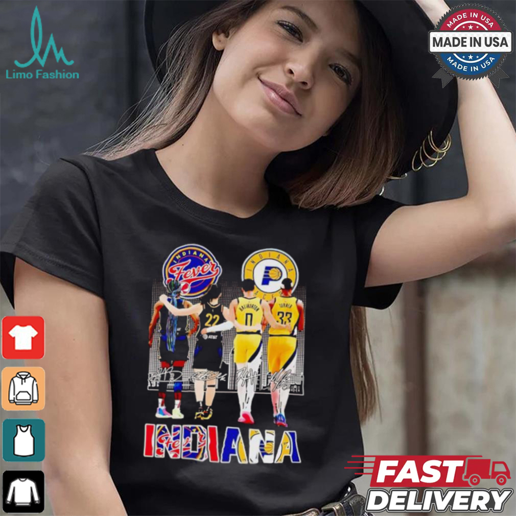 Indiana Fever Indiana Pacers deadly duo 2024 city skyline shirt Indiana Fever Indiana Pacers deadly duo 2024 city skyline shirt